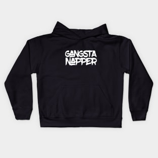 The Gangsta Napper (Light Text) Kids Hoodie